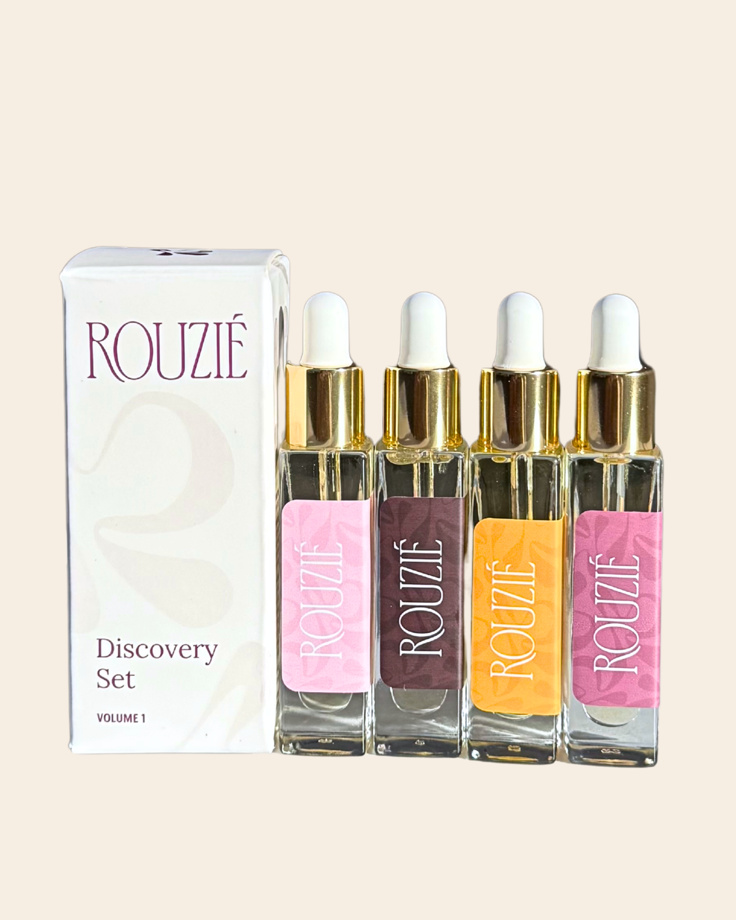 キュリー　ヴァレ ド ローズ ローション 8本＋オイル4本セット Rouzie Body Oil Discovery Set — Rouzié